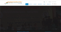 Desktop Screenshot of paralympicindia.org.in